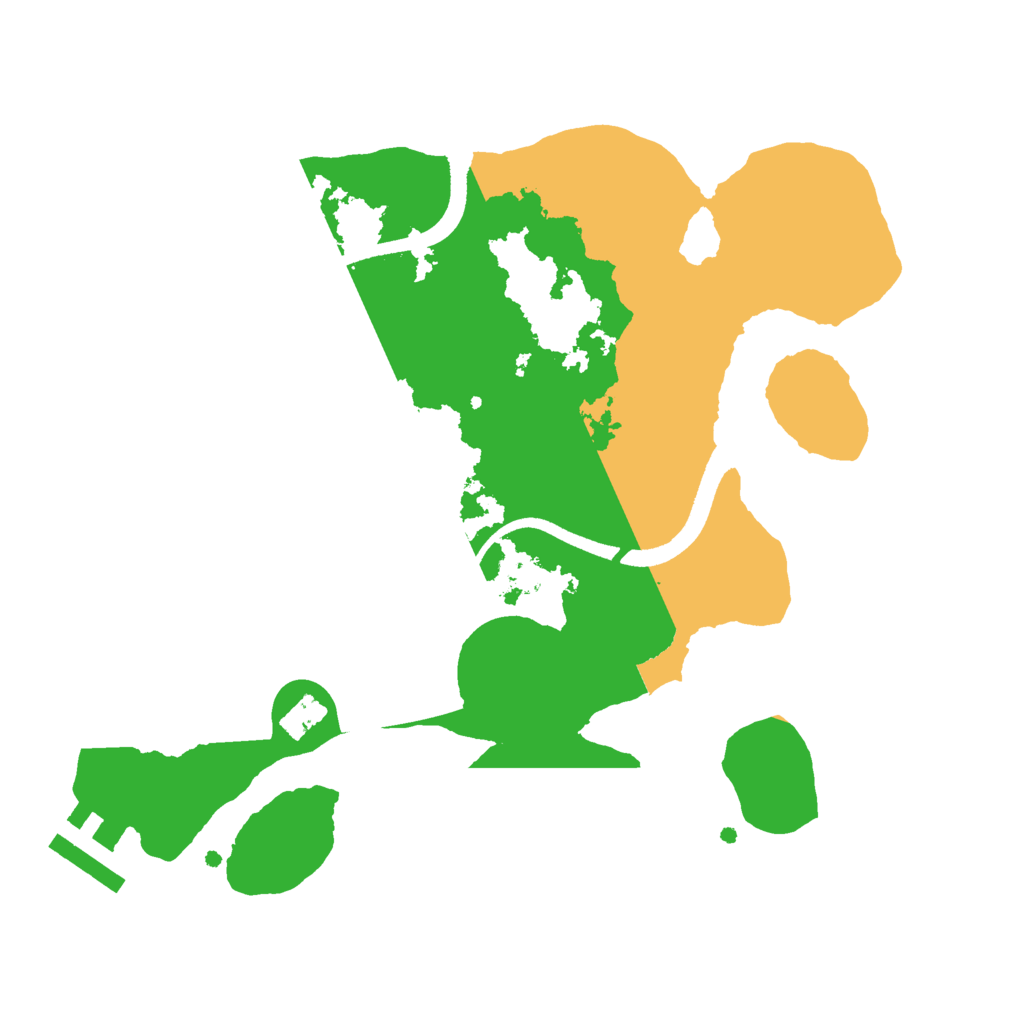 Biome Rust Map: Procedural Map, Size: 2500, Seed: 348480667
