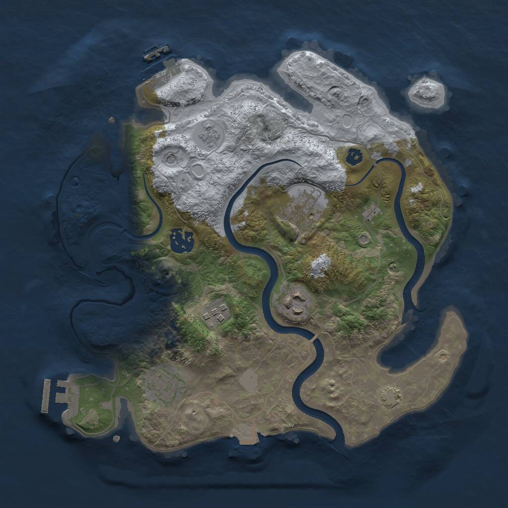 Rust Map: Procedural Map, Size: 3000, Seed: 1902059795, 11 Monuments