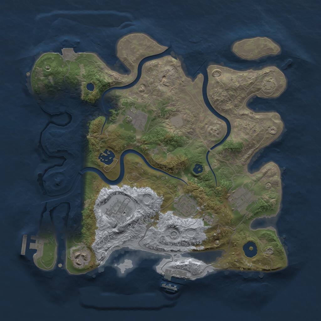 Rust Map: Procedural Map, Size: 3200, Seed: 202604031, 11 Monuments