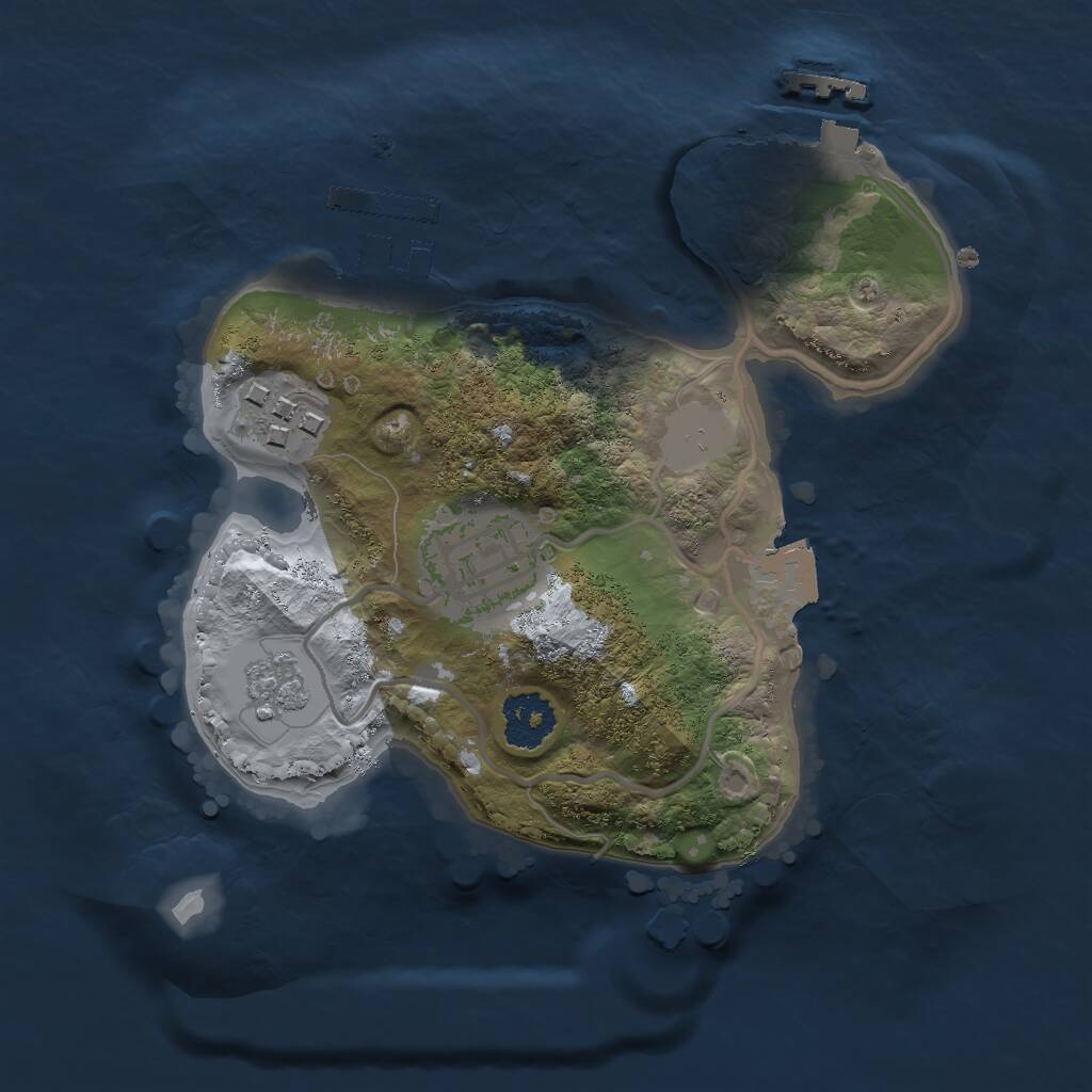 Rust Map: Procedural Map, Size: 2000, Seed: 15332, 6 Monuments