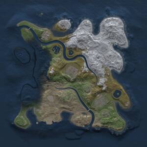 Thumbnail Rust Map: Procedural Map, Size: 2777, Seed: 1222131, 8 Monuments
