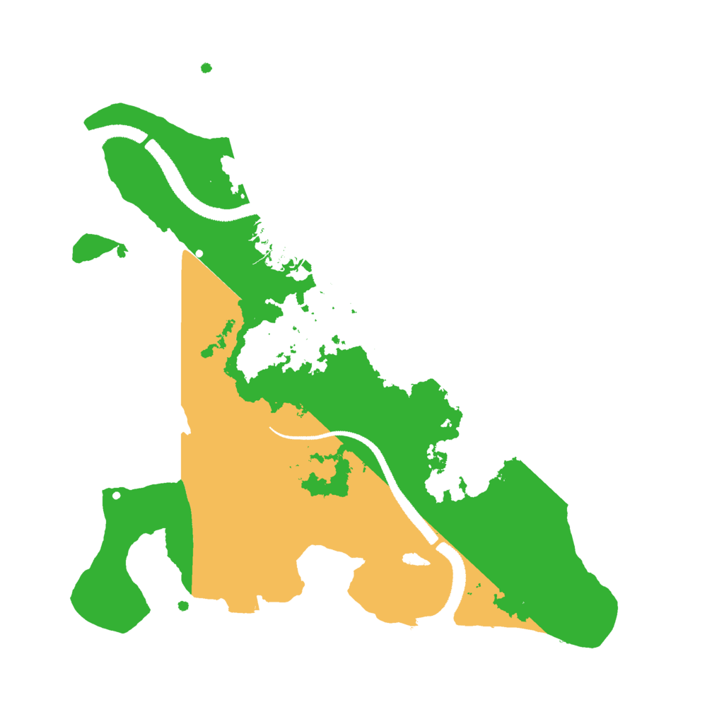 Biome Rust Map: Procedural Map, Size: 2777, Seed: 1222131