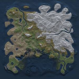Thumbnail Rust Map: Procedural Map, Size: 4500, Seed: 1357737934, 16 Monuments