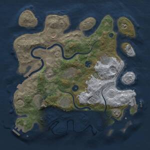 Thumbnail Rust Map: Procedural Map, Size: 3500, Seed: 1027223772, 14 Monuments