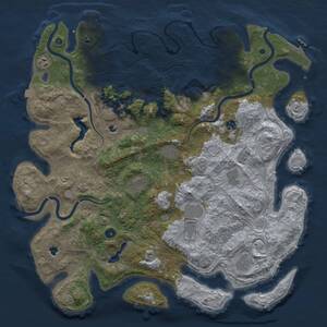 Thumbnail Rust Map: Procedural Map, Size: 4800, Seed: 1377631871, 16 Monuments