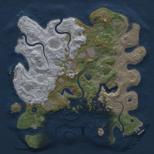 Thumbnail Rust Map: Procedural Map, Size: 4050, Seed: 1917389687, 16 Monuments
