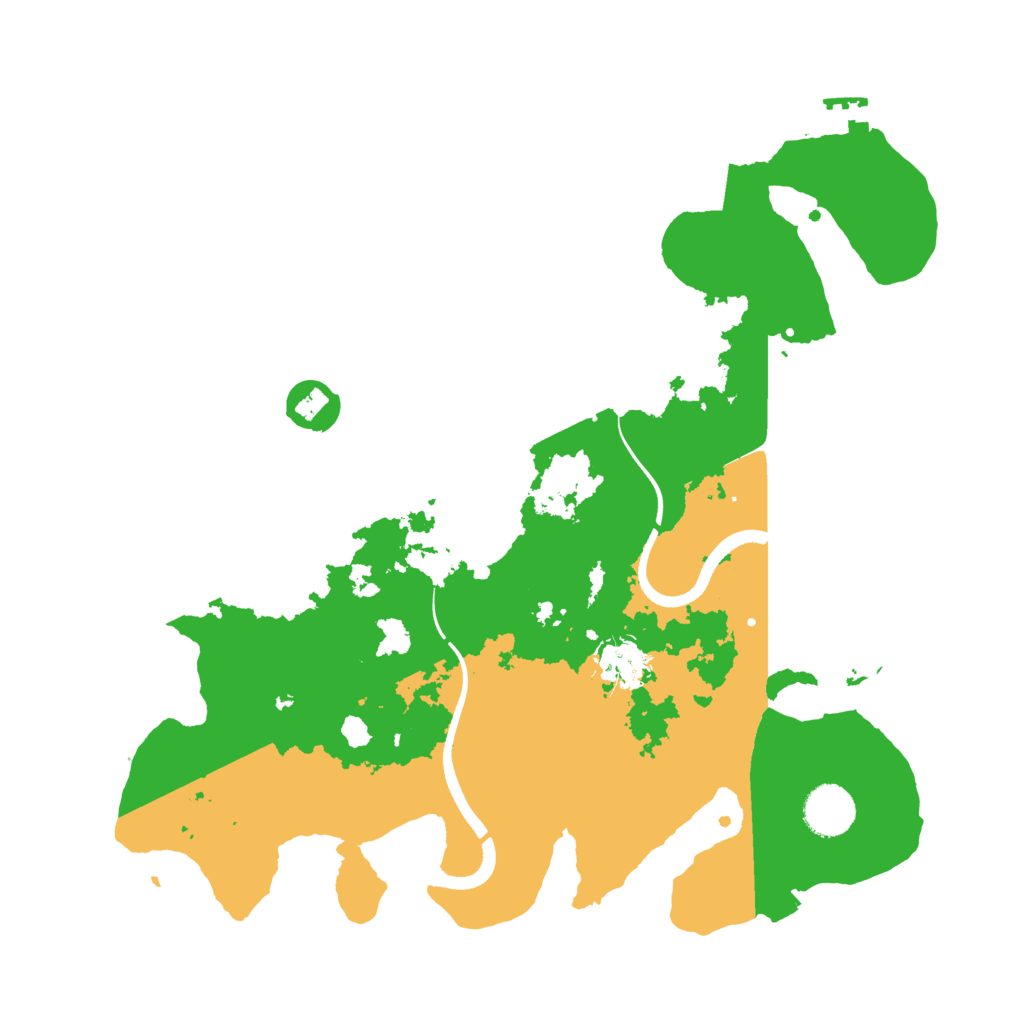Biome Rust Map: Procedural Map, Size: 3500, Seed: 991015687