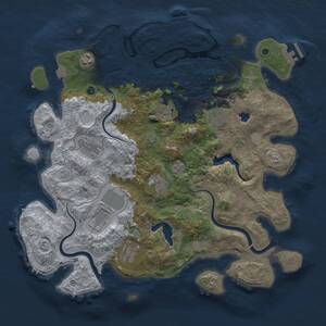 Thumbnail Rust Map: Procedural Map, Size: 4000, Seed: 109728120, 14 Monuments