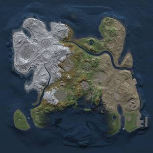 Thumbnail Rust Map: Procedural Map, Size: 3000, Seed: 7136420, 12 Monuments