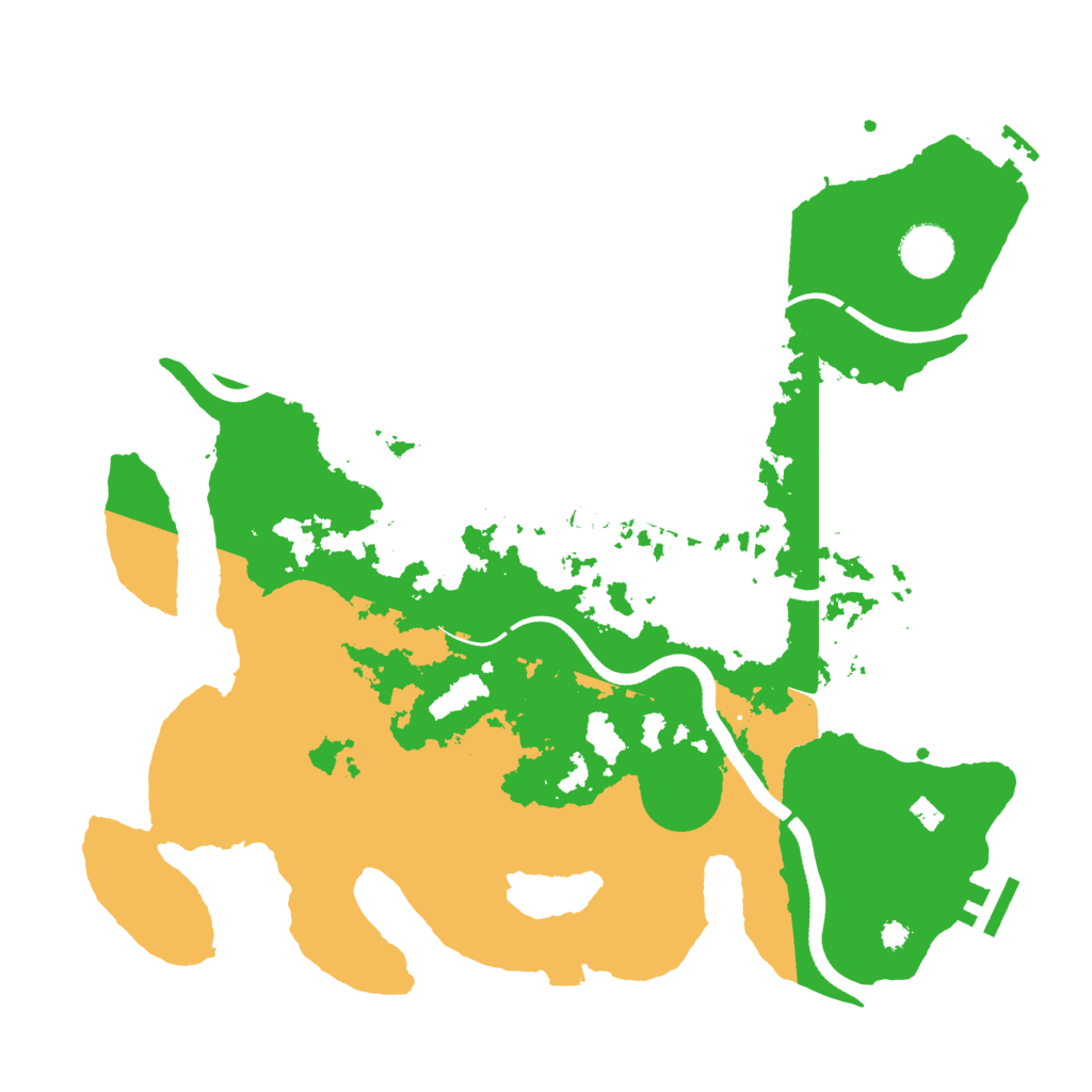 Biome Rust Map: Procedural Map, Size: 3600, Seed: 58345