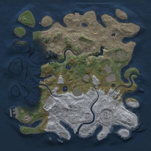 Thumbnail Rust Map: Procedural Map, Size: 4000, Seed: 682792989, 15 Monuments