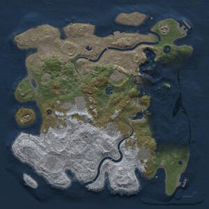 Thumbnail Rust Map: Procedural Map, Size: 4000, Seed: 463162596, 16 Monuments