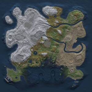 Thumbnail Rust Map: Procedural Map, Size: 3500, Seed: 1981002772, 14 Monuments