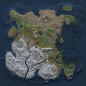 Thumbnail Rust Map: Procedural Map, Size: 3500, Seed: 2010270726, 15 Monuments