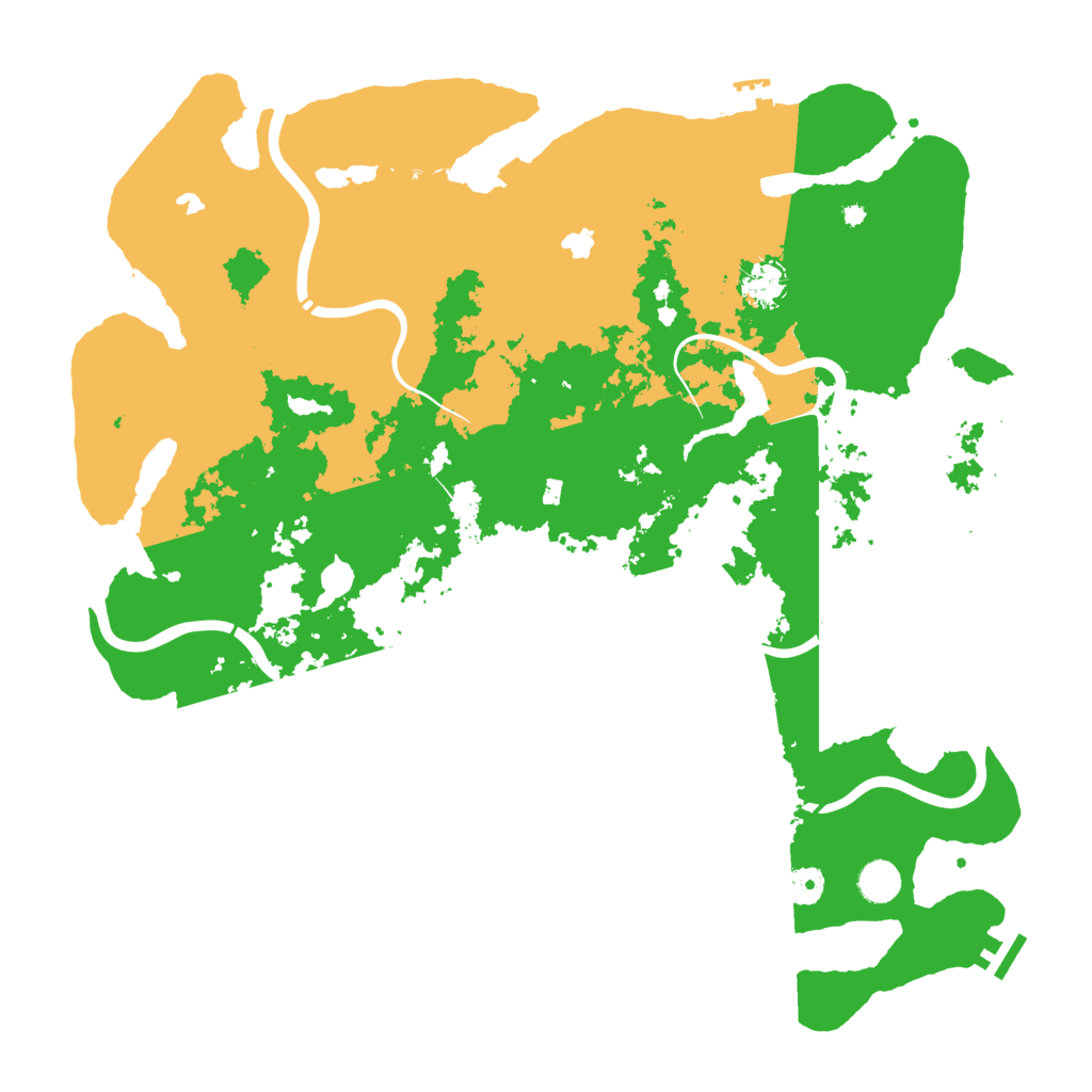 Biome Rust Map: Procedural Map, Size: 4500, Seed: 654343
