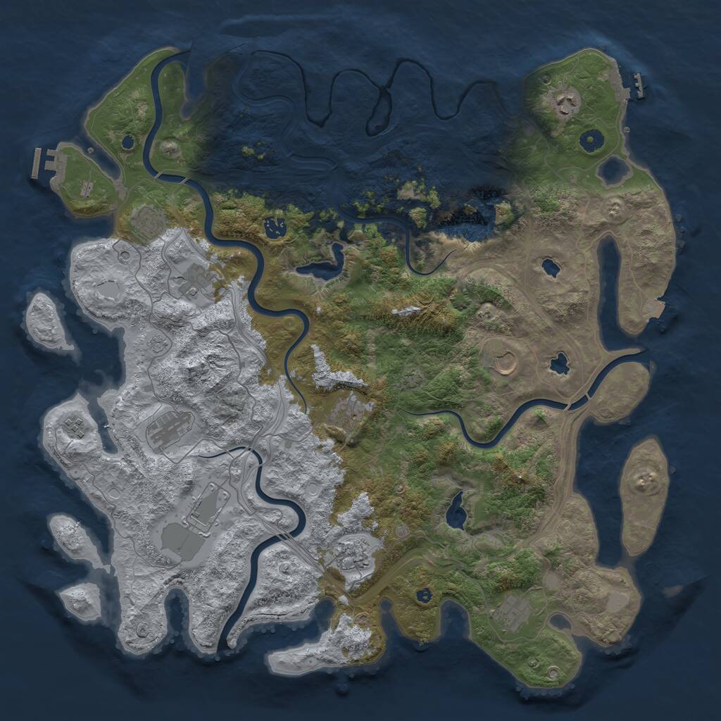 Rust Map: Procedural Map, Size: 4700, Seed: 879741999, 17 Monuments