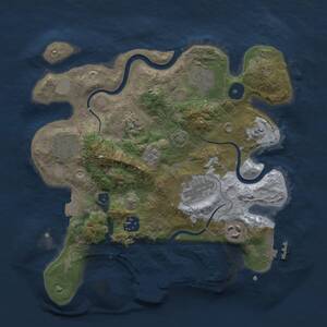 Thumbnail Rust Map: Procedural Map, Size: 3000, Seed: 783568616, 12 Monuments
