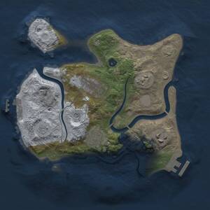 Thumbnail Rust Map: Procedural Map, Size: 2500, Seed: 2056908915, 10 Monuments