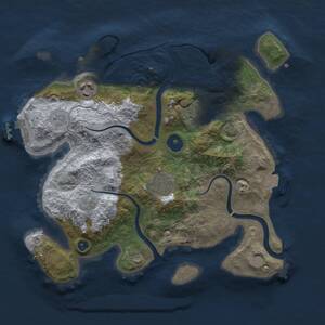 Thumbnail Rust Map: Procedural Map, Size: 3000, Seed: 1887779694, 8 Monuments