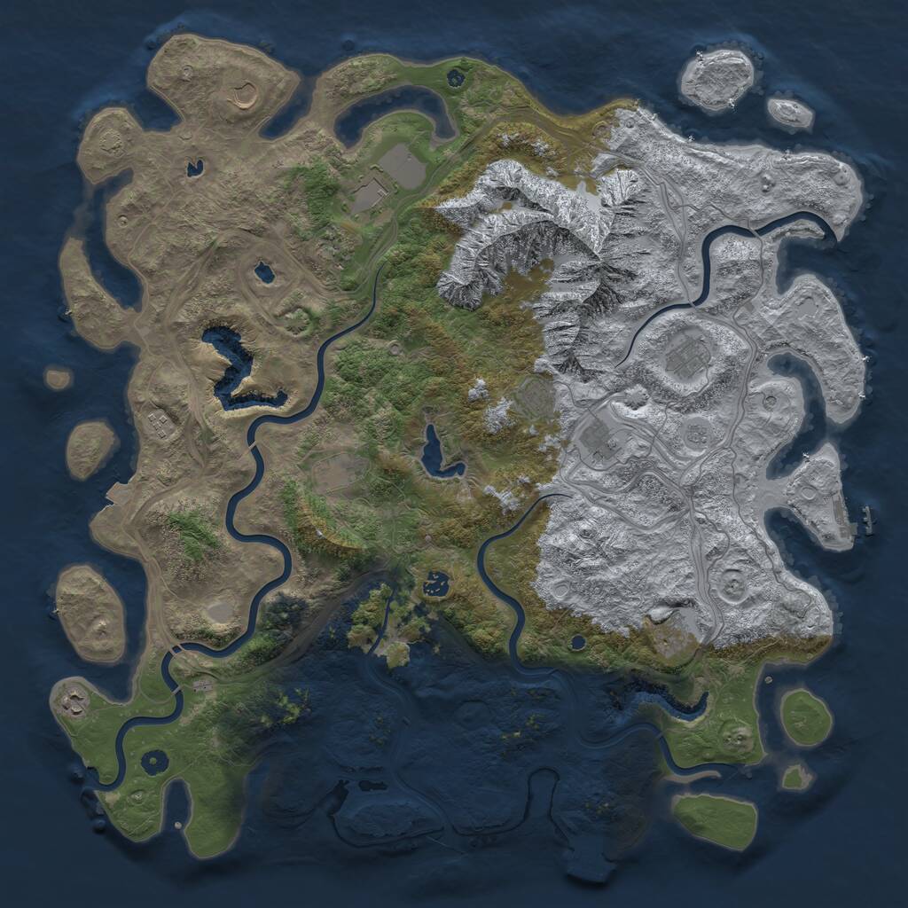 Rust Map: Procedural Map, Size: 5208, Seed: 1775394896, 17 Monuments