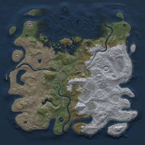Thumbnail Rust Map: Procedural Map, Size: 4500, Seed: 2000244302, 17 Monuments