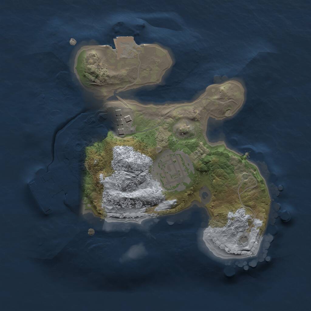 Rust Map: Procedural Map, Size: 1800, Seed: 1639535508, 4 Monuments