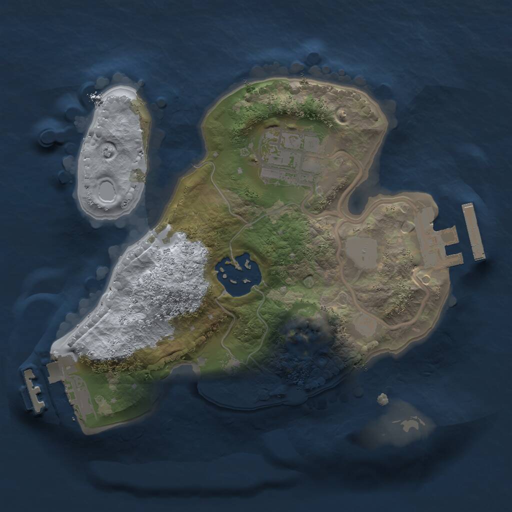 Rust Map: Procedural Map, Size: 1800, Seed: 5768490, 5 Monuments