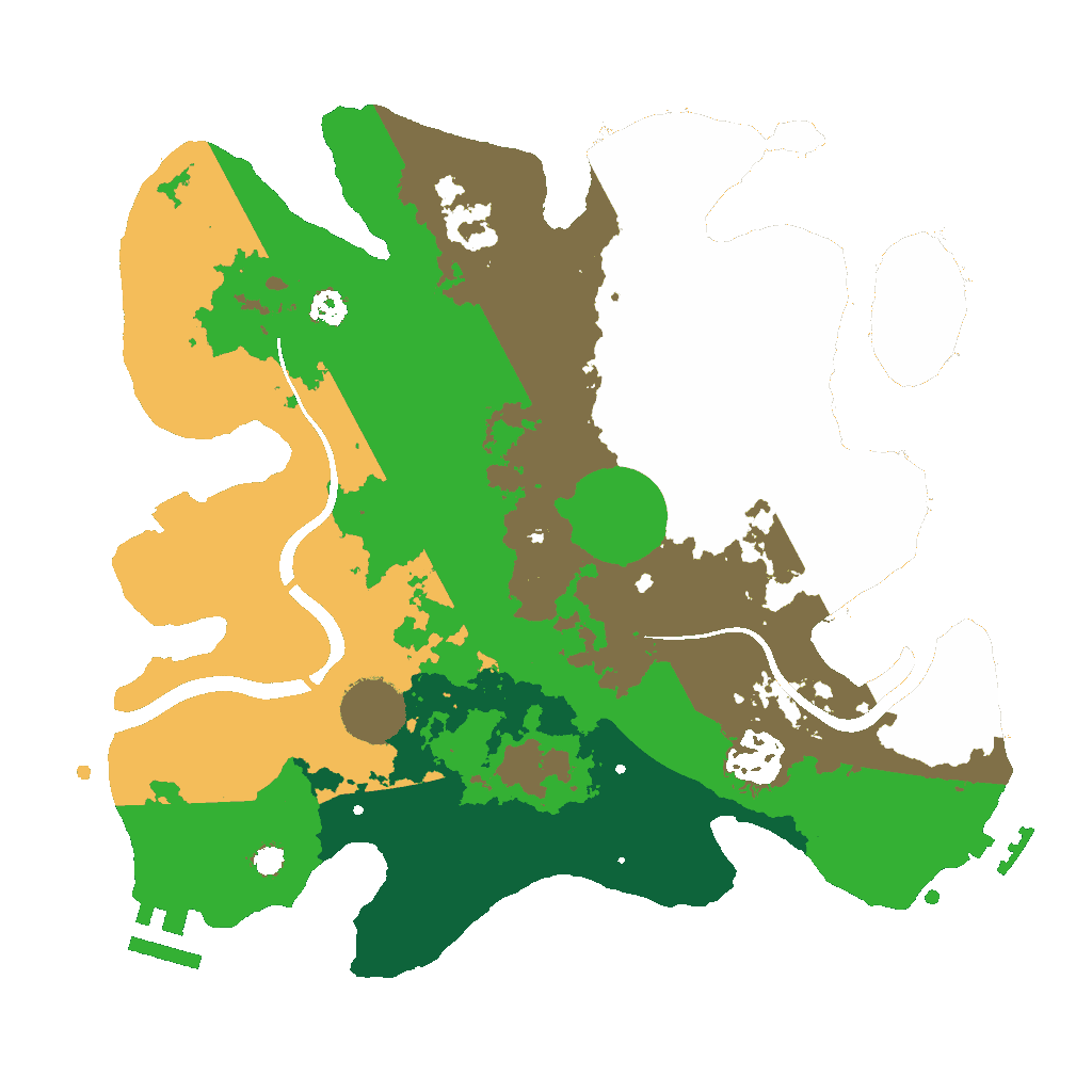 Biome Rust Map: Procedural Map, Size: 3000, Seed: 7824527