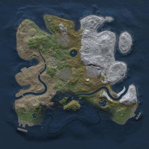 Thumbnail Rust Map: Procedural Map, Size: 3000, Seed: 7824527, 11 Monuments