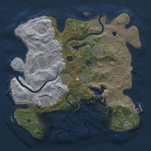 Thumbnail Rust Map: Procedural Map, Size: 4000, Seed: 648251, 16 Monuments