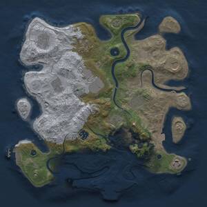 Thumbnail Rust Map: Procedural Map, Size: 3500, Seed: 82956, 16 Monuments