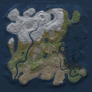 Thumbnail Rust Map: Procedural Map, Size: 3500, Seed: 726372, 14 Monuments