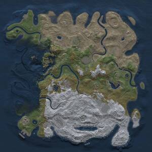 Thumbnail Rust Map: Procedural Map, Size: 4500, Seed: 937560640, 17 Monuments