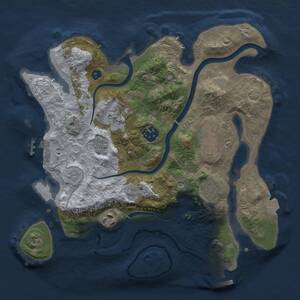 Thumbnail Rust Map: Procedural Map, Size: 3000, Seed: 1504317810, 12 Monuments
