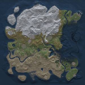 Thumbnail Rust Map: Procedural Map, Size: 4250, Seed: 515425972, 17 Monuments