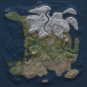 Thumbnail Rust Map: Procedural Map, Size: 3500, Seed: 789654, 15 Monuments