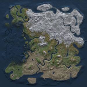 Thumbnail Rust Map: Procedural Map, Size: 5100, Seed: 1475982838, 17 Monuments