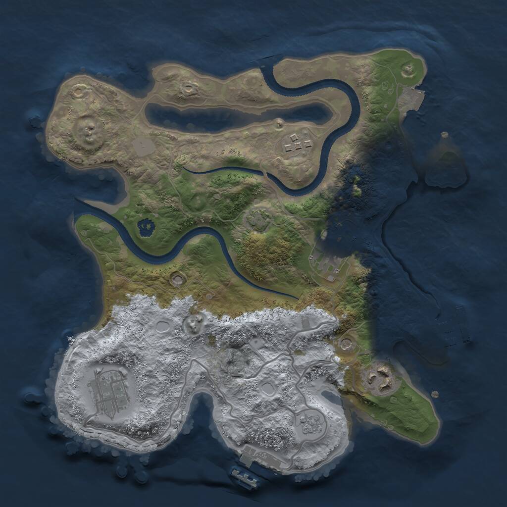 Rust Map: Procedural Map, Size: 2800, Seed: 459401679, 10 Monuments