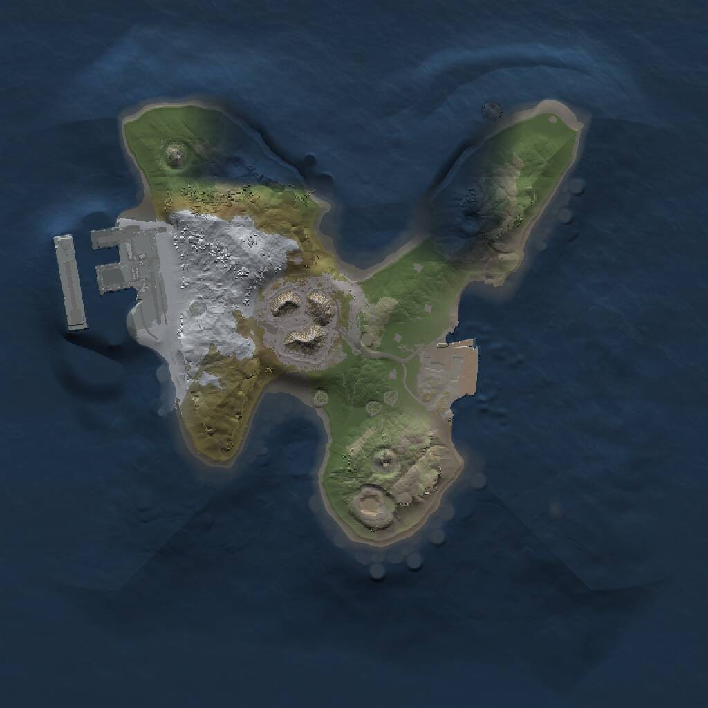 Rust Map: Procedural Map, Size: 1500, Seed: 321706009, 3 Monuments