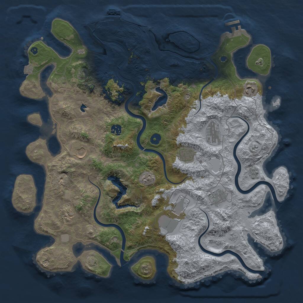 Rust Map: Procedural Map, Size: 4200, Seed: 482200358, 15 Monuments