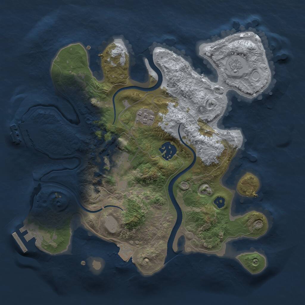 Rust Map: Procedural Map, Size: 2750, Seed: 50256902, 8 Monuments
