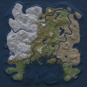 Thumbnail Rust Map: Procedural Map, Size: 4500, Seed: 515774780, 17 Monuments