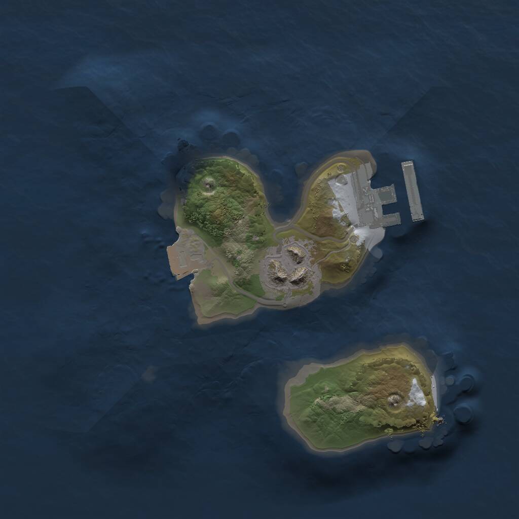 Rust Map: Procedural Map, Size: 1742, Seed: 955906254, 3 Monuments