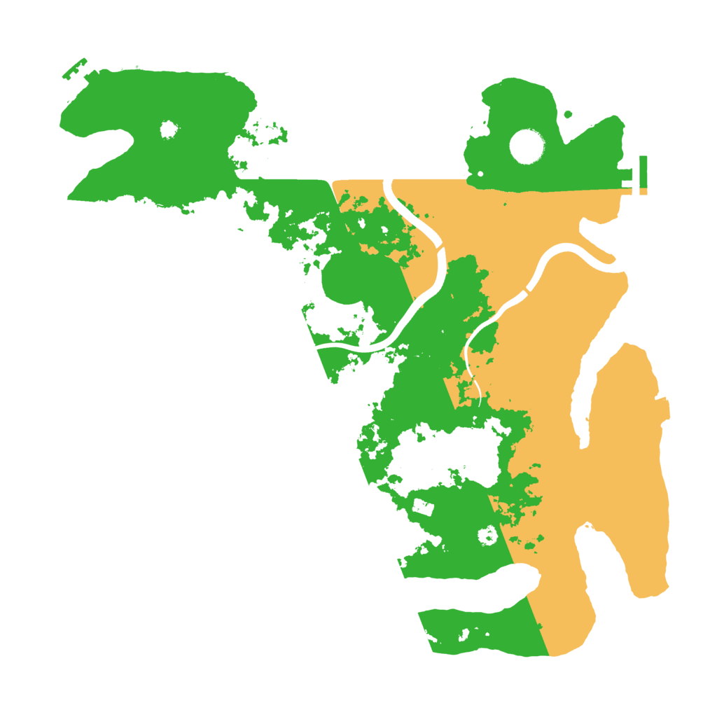 Biome Rust Map: Procedural Map, Size: 3700, Seed: 989945661