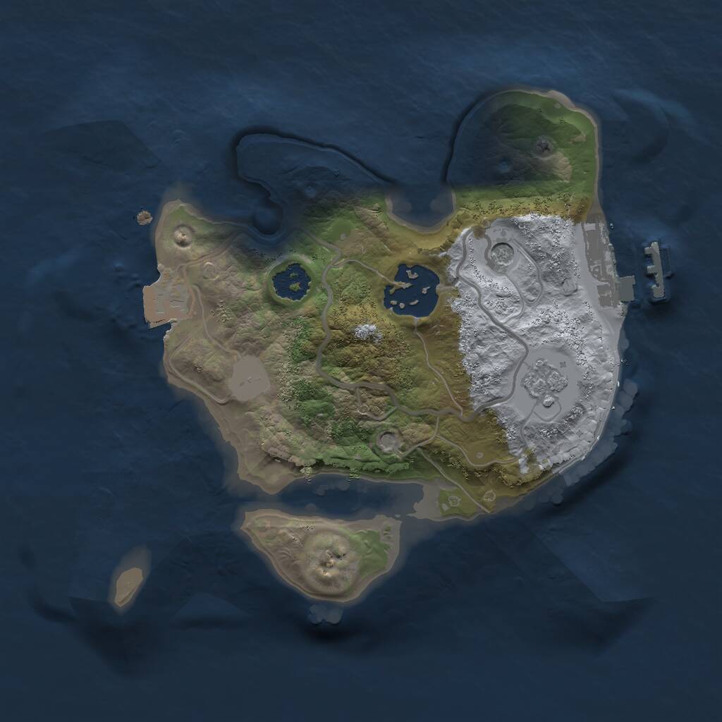 Rust Map: Procedural Map, Size: 2000, Seed: 846968798, 5 Monuments