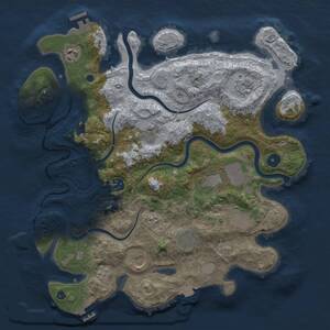Thumbnail Rust Map: Procedural Map, Size: 3750, Seed: 2091404353, 15 Monuments