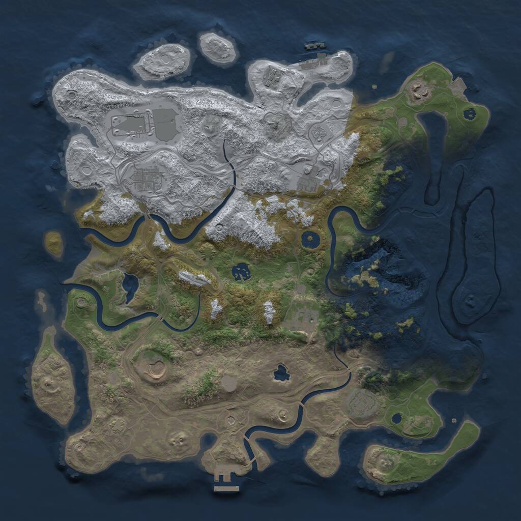 Rust Map: Procedural Map, Size: 4250, Seed: 22494, 15 Monuments