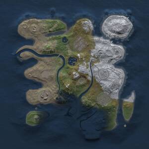 Thumbnail Rust Map: Procedural Map, Size: 2550, Seed: 1365, 8 Monuments
