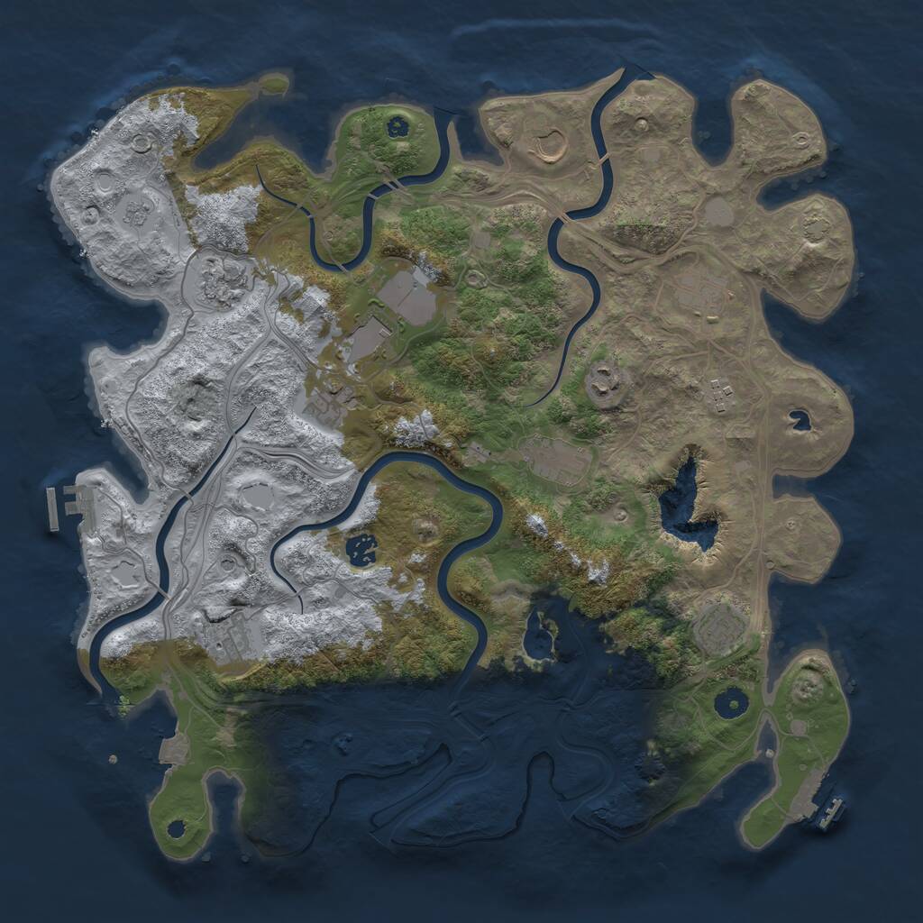 Rust Map: Procedural Map, Size: 4250, Seed: 178454627, 17 Monuments