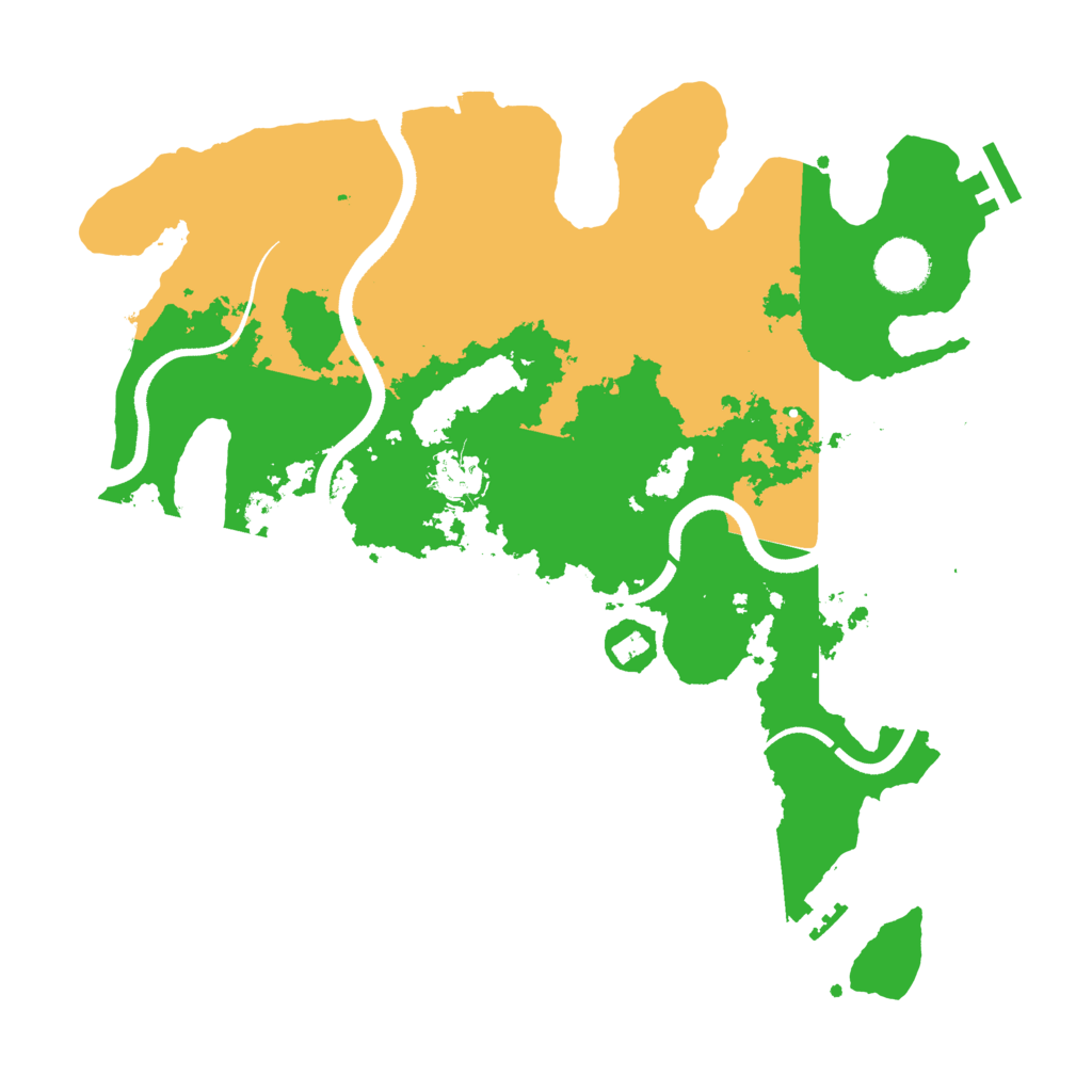 Biome Rust Map: Procedural Map, Size: 3500, Seed: 892081707
